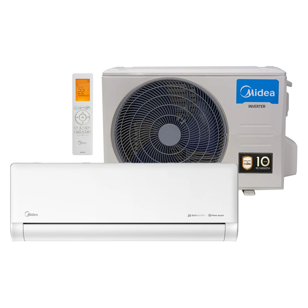 Ar Condicionado Split Hi Wall Inverter Midea AI EcoMaster Connect 9000 Btus Quente e Frio 220v R-32